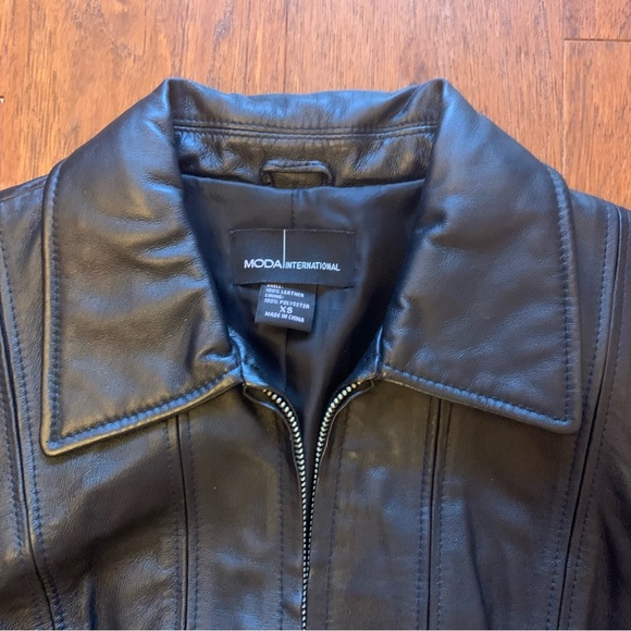 Moda International Genuine Leather Jacket - Size XS - Picture 3 of 8